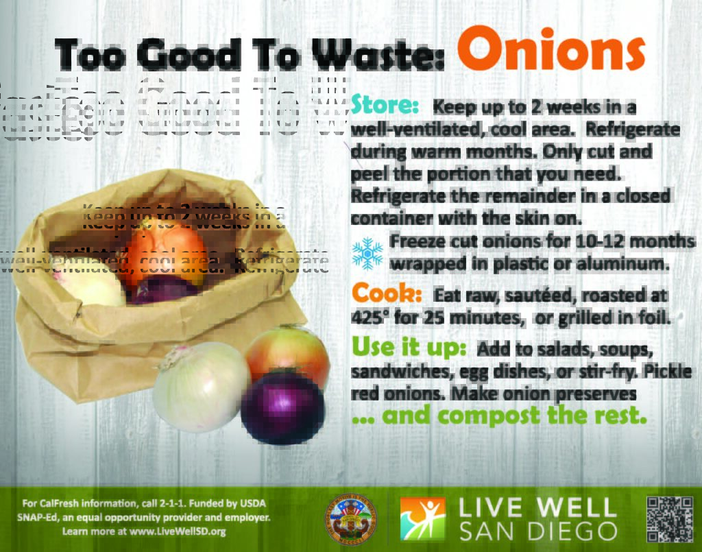Help prevent food waste by properly storing, cooking and using your ingredients!