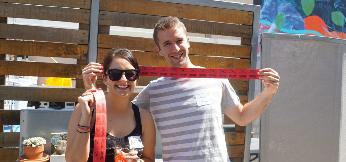 Can't win if you don't play! A few attendees hoping their raffle tickets are lucky!