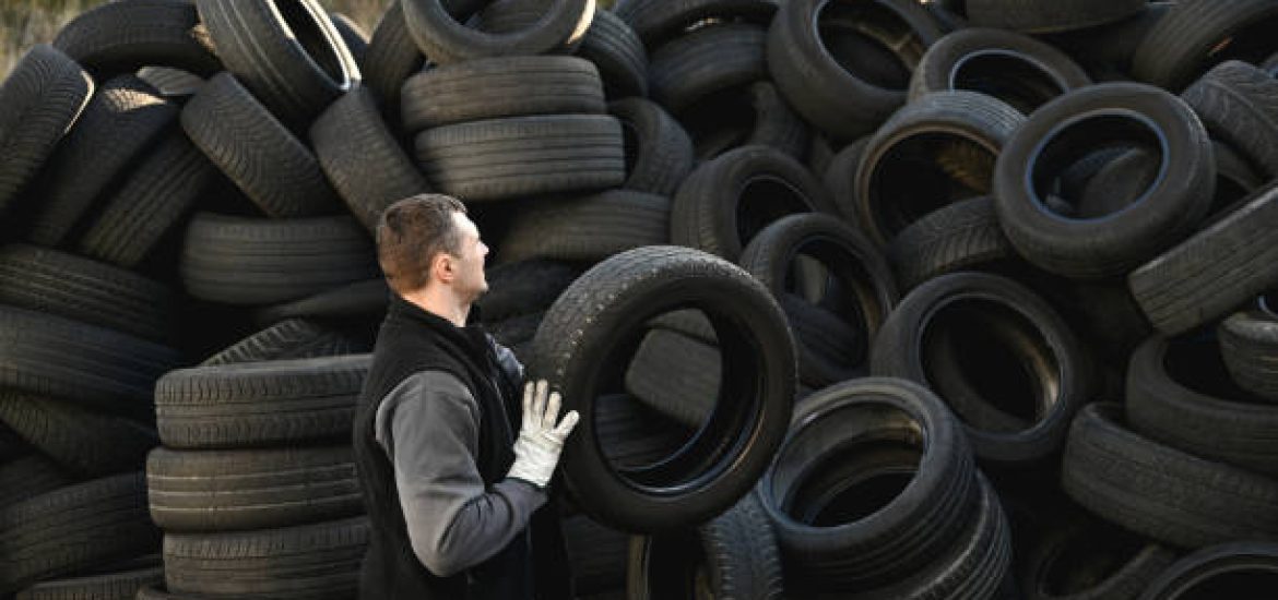 man working at the recycling factory