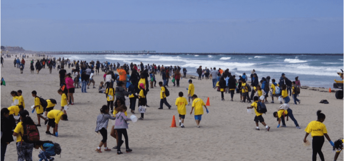 2016 kids ocean day volunteers at beach